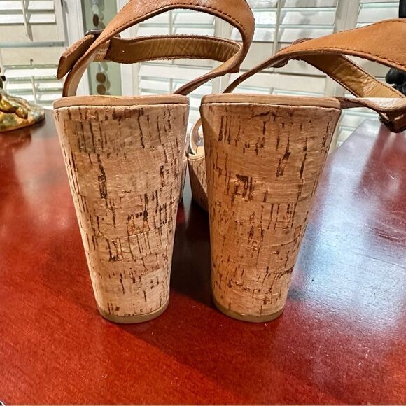 Dolce Vita Randi Wedge Platform Sandals Zebra Printed Calf Hair Size 8 - Picture 8 of 12